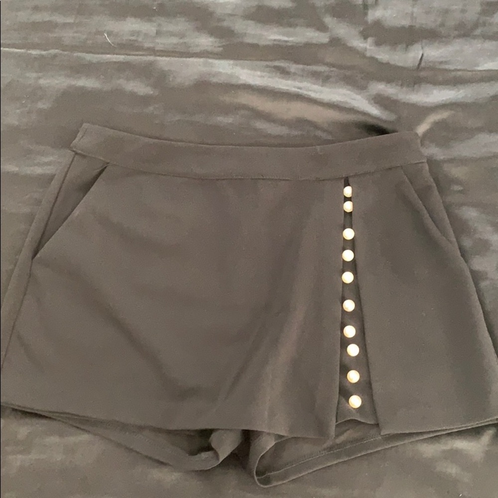 Heartbeeps Black Skort with Pearls